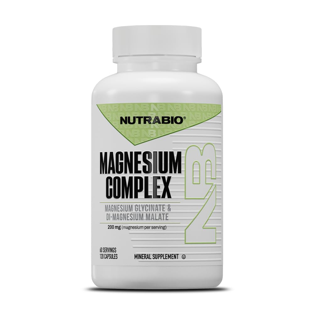 NutraBio Magnesium Capsules front view with label