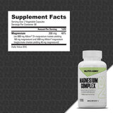 NutraBio Magnesium Capsules opened with capsules displayed