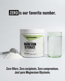 NutraBio Magnesium Glycinate Powder 345g nutritional information