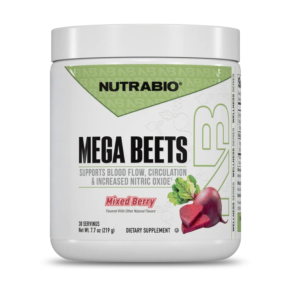 NutraBio Mega Beet Root Powder 280g front view