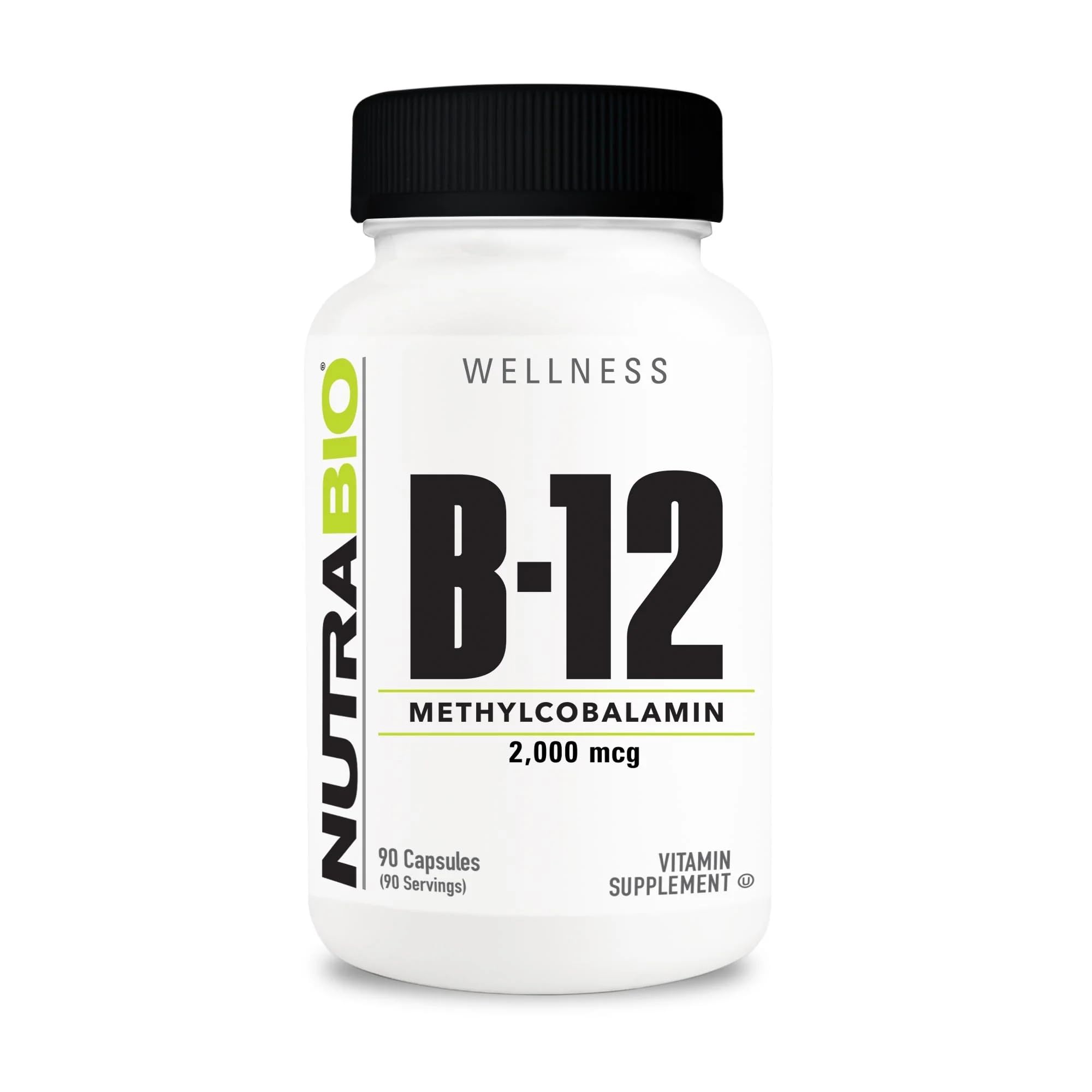 NutraBio Methyl B-12 Supplement 68g front view