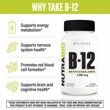 NutraBio Methyl B-12 Supplement 68g side view