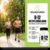 NutraBio Methyl B-12 Supplement 68g with a measuring spoon