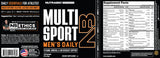 NutraBio MultiSport Multivitamin 150g back view