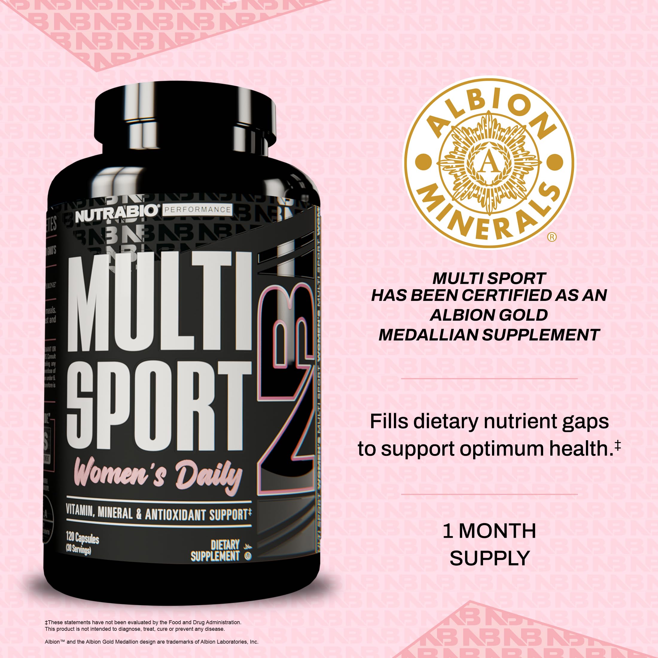 NutraBio MultiSport Multivitamin 60g with a measuring spoon