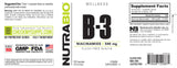 NutraBio Niacinamide Vitamin B3 Supplement capsule close-up