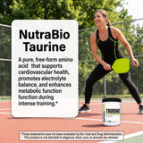 NutraBio Taurine Powder 500g in a kitchen setting