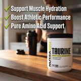 NutraBio Taurine Powder 500g with measuring spoon