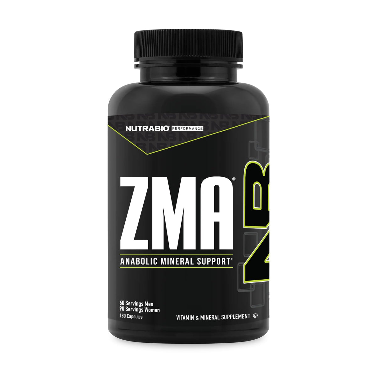 NutraBio ZMA Supplement 60g front view