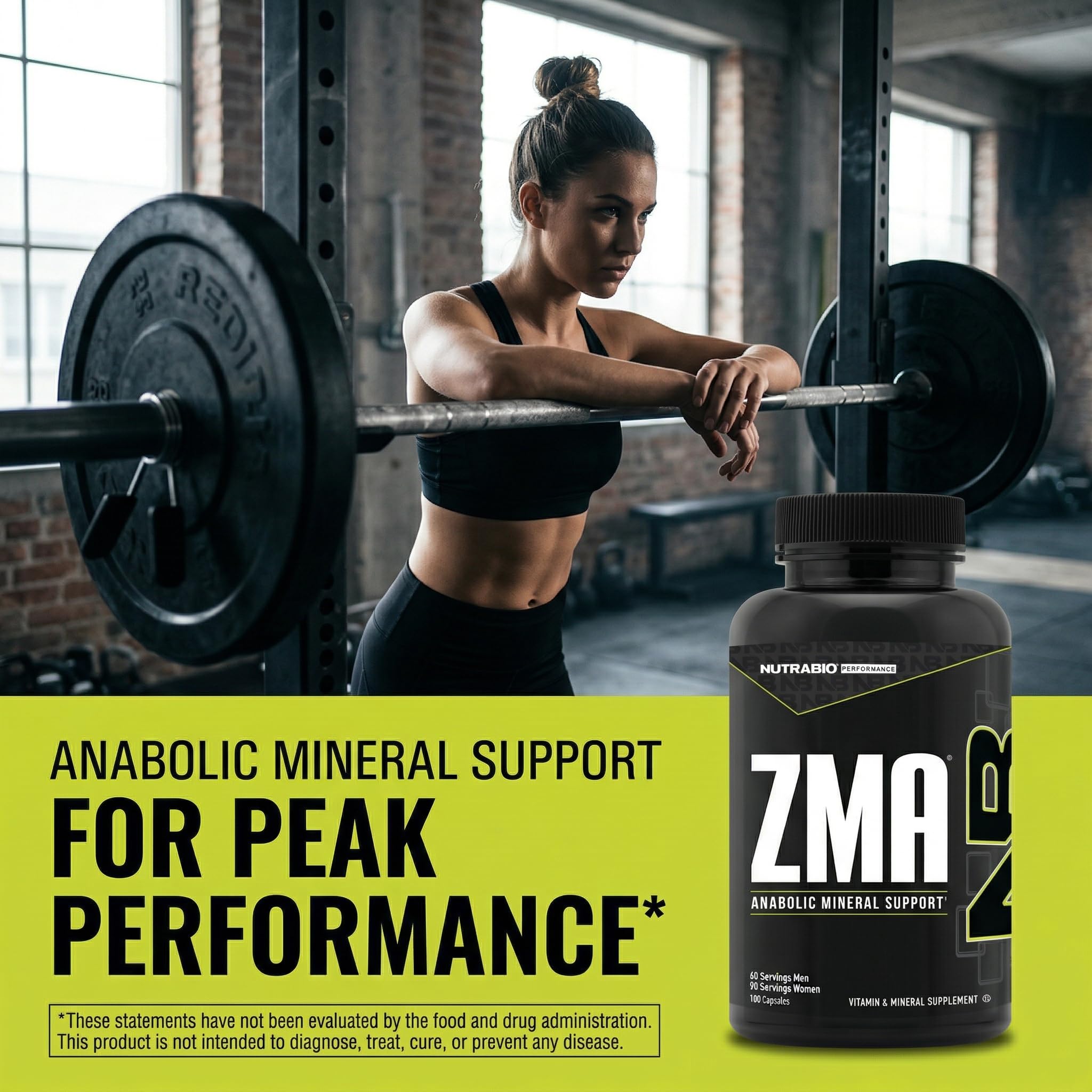 NutraBio ZMA Supplement 60g ingredients list