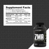 NutraBio ZMA Supplement 60g side view