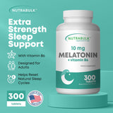 NutraBulk Melatonin 10mg Sleep Supplement Tablets side view