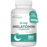 NutraBulk Melatonin Tablets 10mg front view with packaging