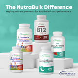 NutraBulk Melatonin Tablets 10mg with natural background
