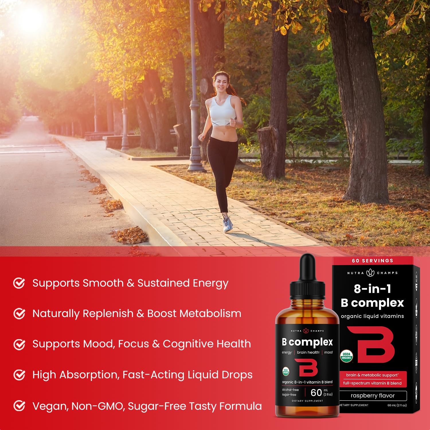 NutraChamps B-Complex Liquid Drops with berries
