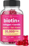 NutraChamps Biotin+ Gummies 5000mcg front view