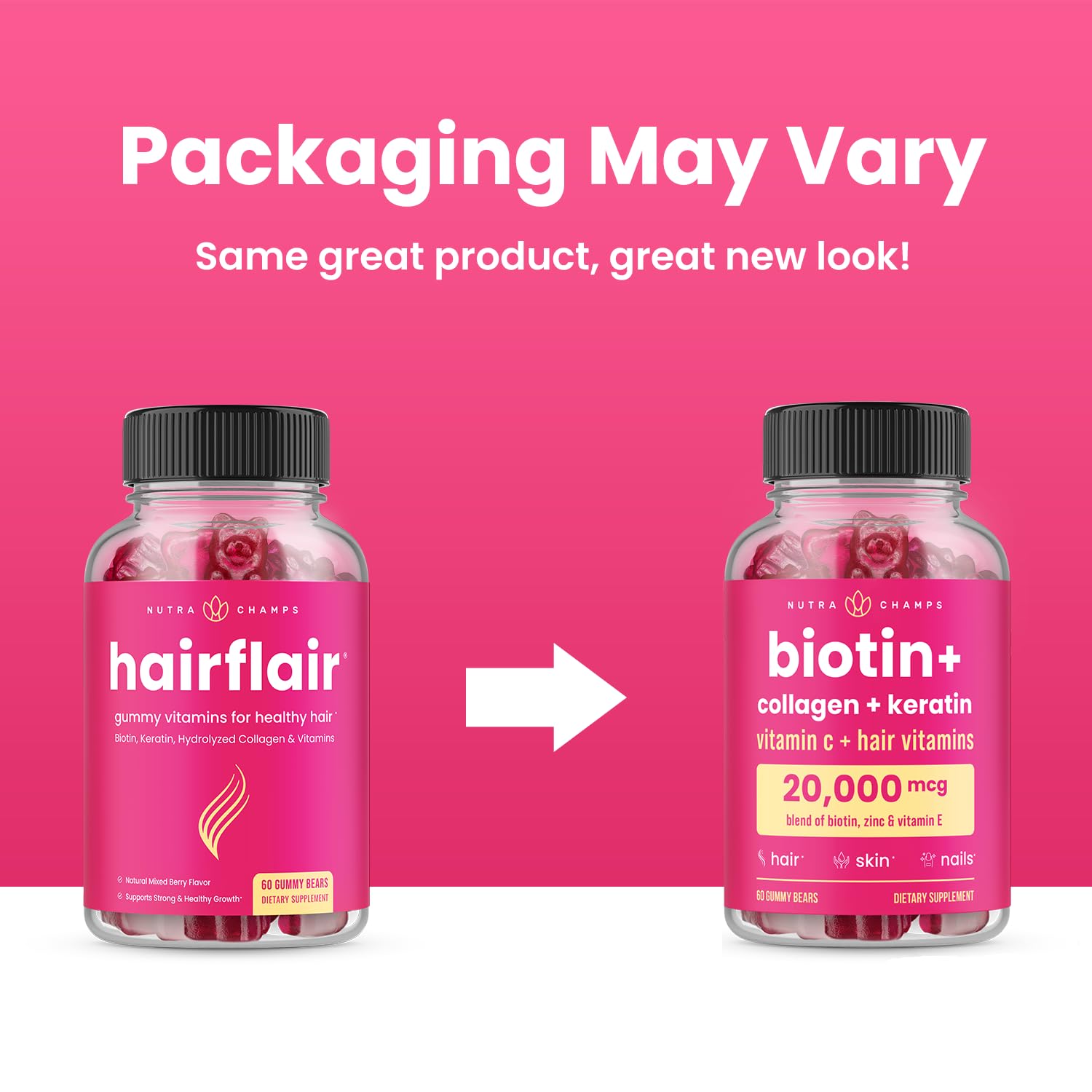 NutraChamps Biotin+ Gummies 5000mcg ingredients list