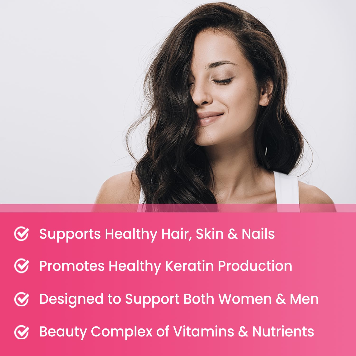 NutraChamps Biotin+ Gummies 5000mcg with fresh berries