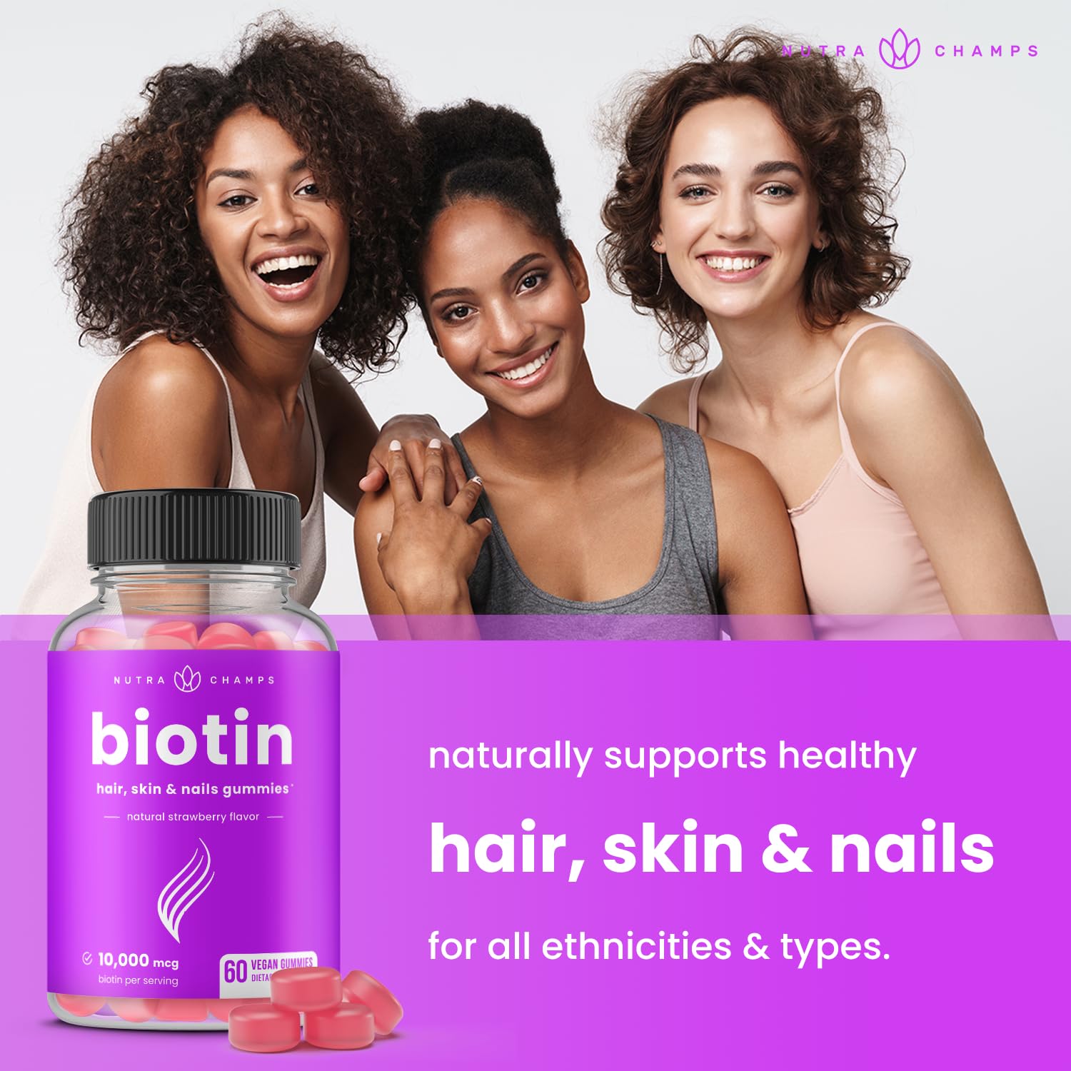 NutraChamps Biotin Gummies ingredients list