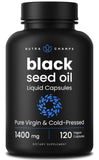 NutraChamps Black Seed Oil 120 Vegan Capsules front view