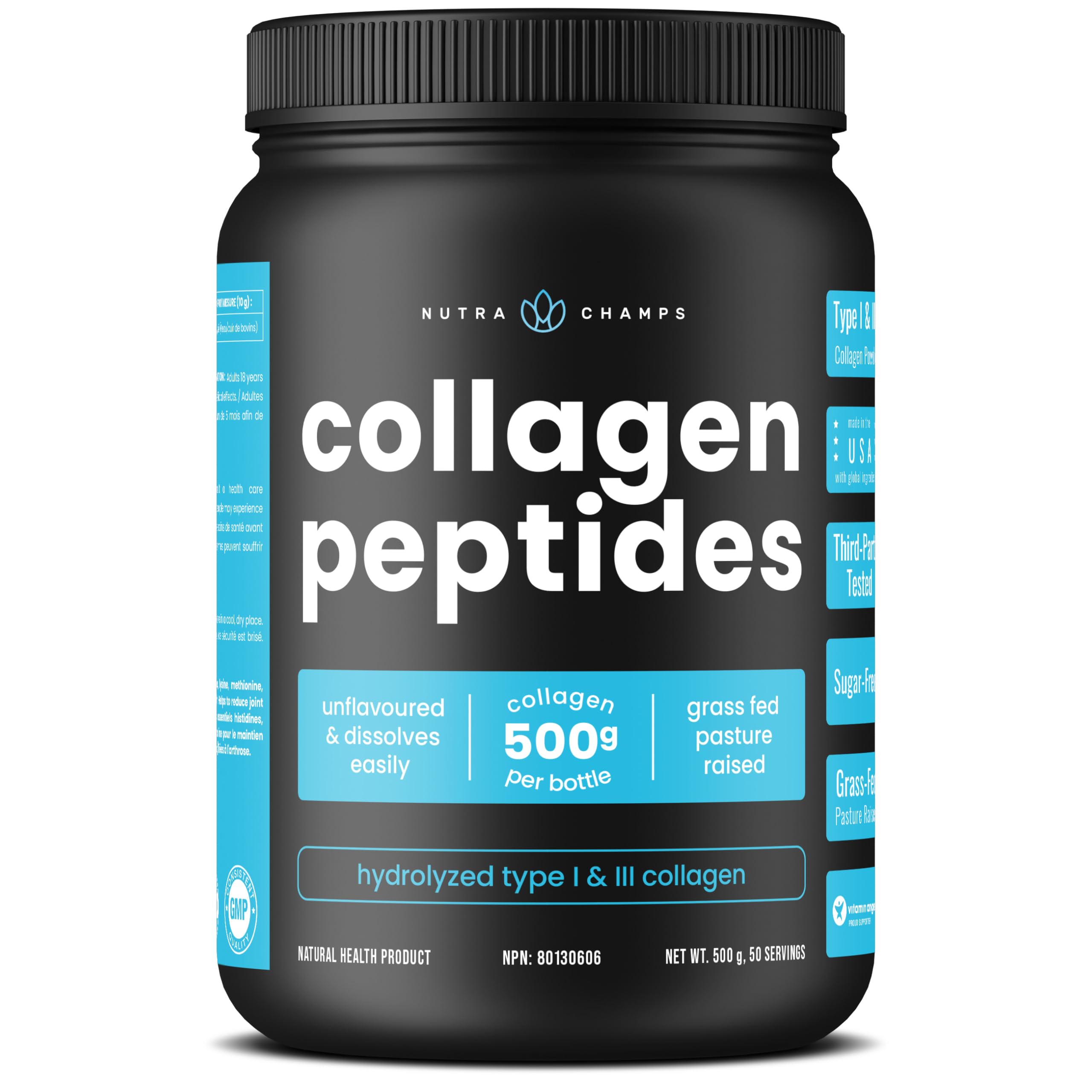 NutraChamps Collagen Powder 272g front view