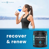 NutraChamps Collagen Powder in a glass of water