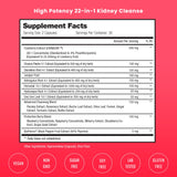 NutraChamps Kidney Cleanse 22-in-1 Herbal Supplement back view