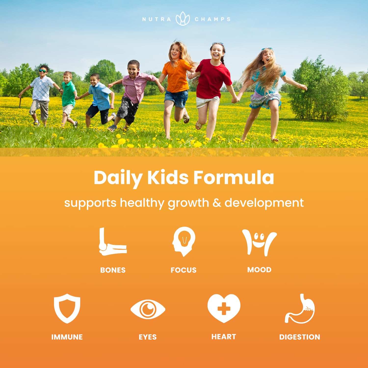 NutraChamps Kids Multivitamin Gummies assorted flavours