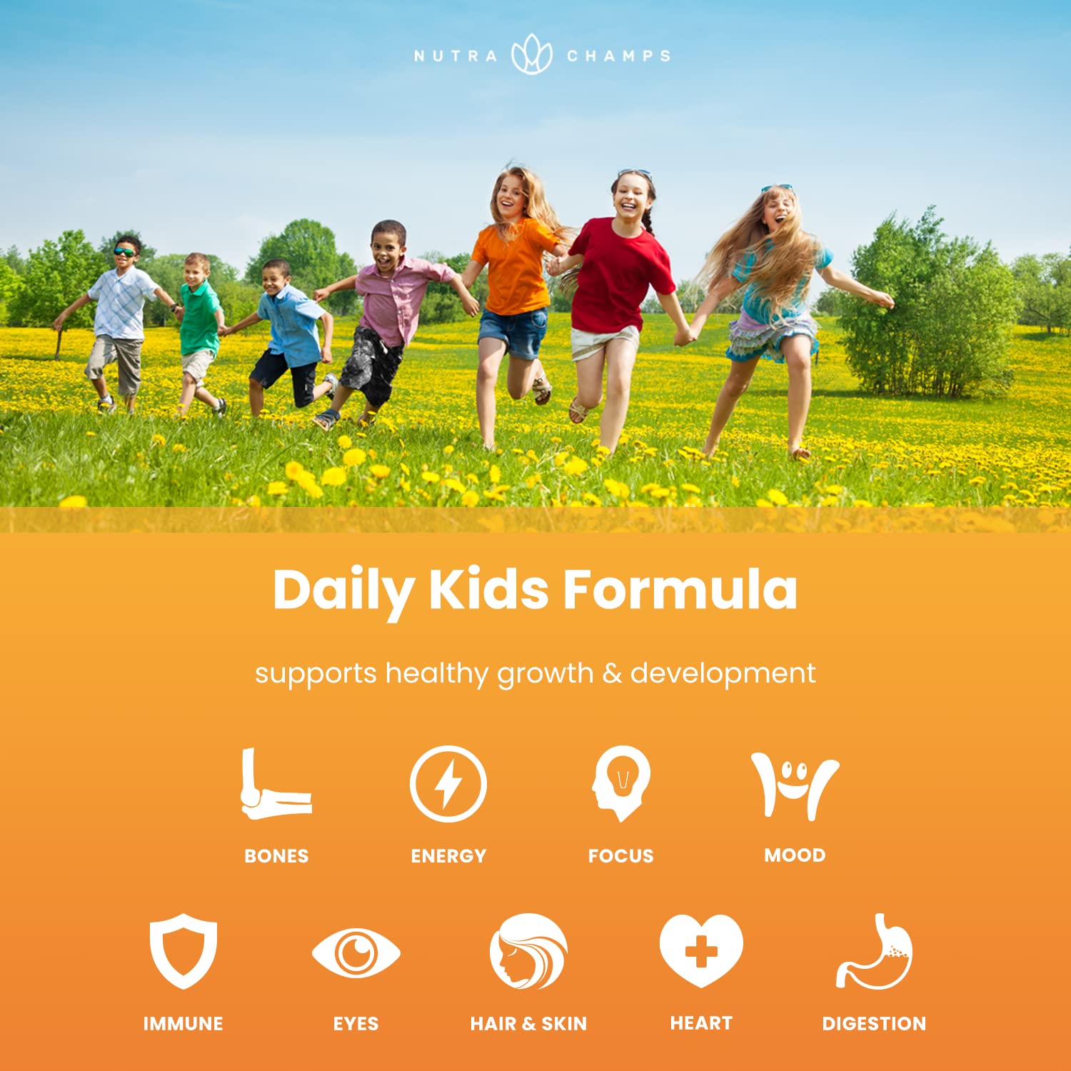 NutraChamps Kids Multivitamin Gummies showing gummy texture