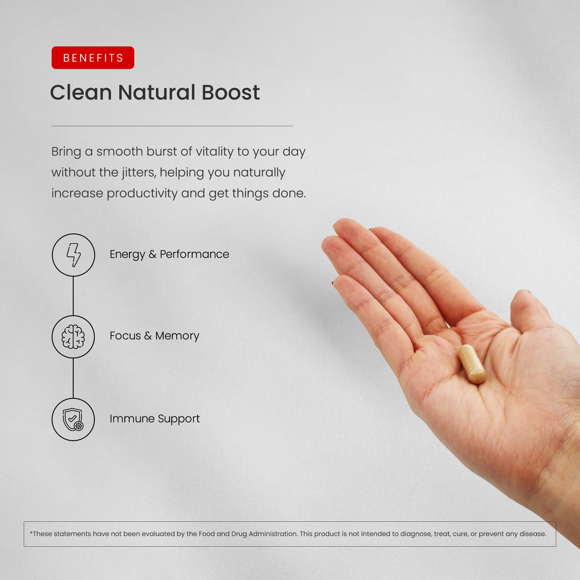 NutraChamps Korean Red Ginseng Extract back view with ingredient list
