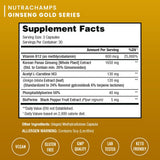 NutraChamps Korean Red Ginseng Extract bottle side view