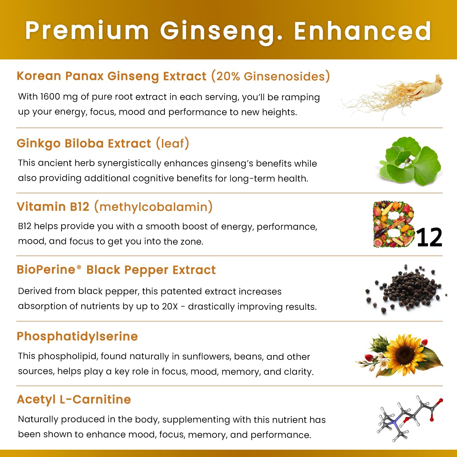 NutraChamps Korean Red Ginseng Extract label details