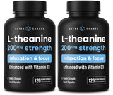 NutraChamps L-Theanine 200mg vegan liquid capsules front view