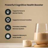 NutraChamps Lion's Mane Mushroom Powder mixed in smoothie