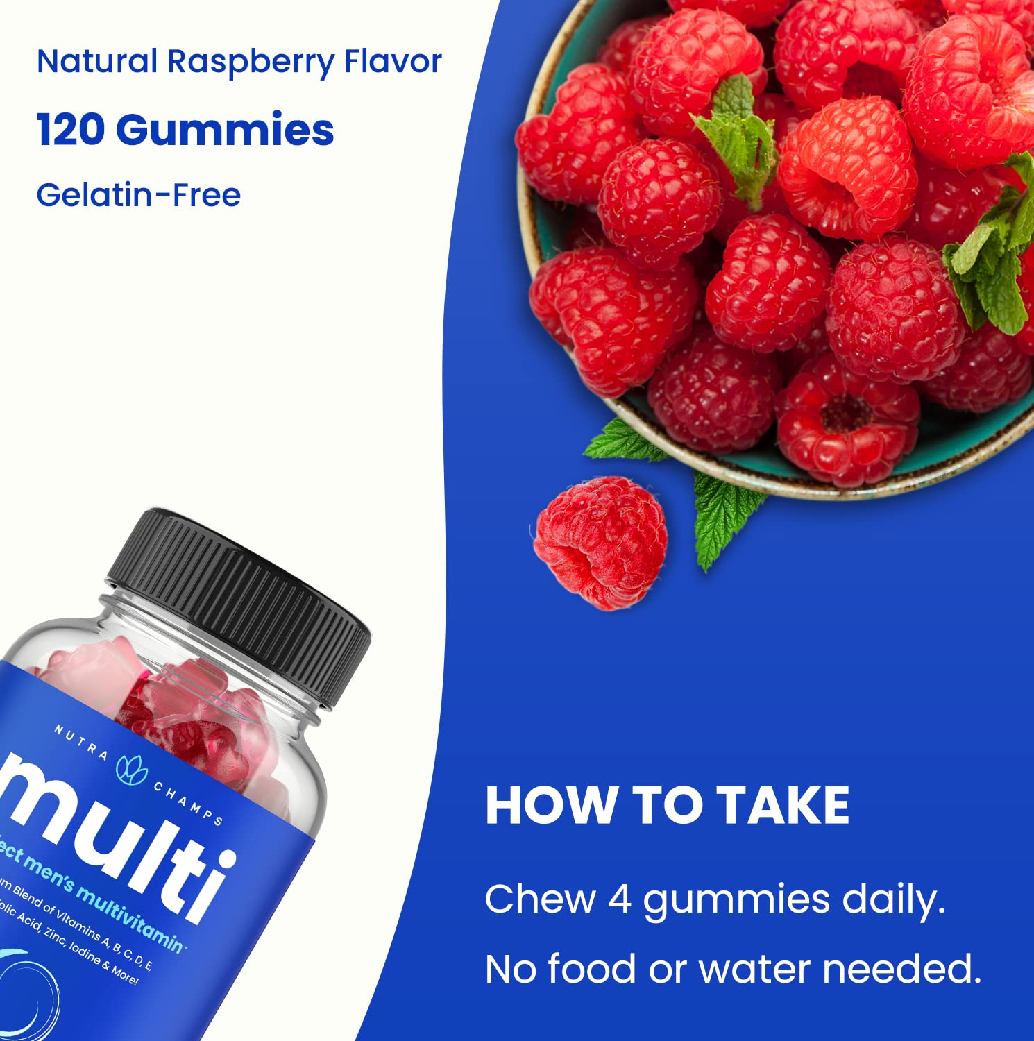NutraChamps Men's Multi Gummies 299g ingredients list
