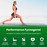 NutraChamps Pycnogenol Capsules on a wooden table