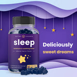 NutraChamps Sleep Gummies 200g open packaging with gummies displayed