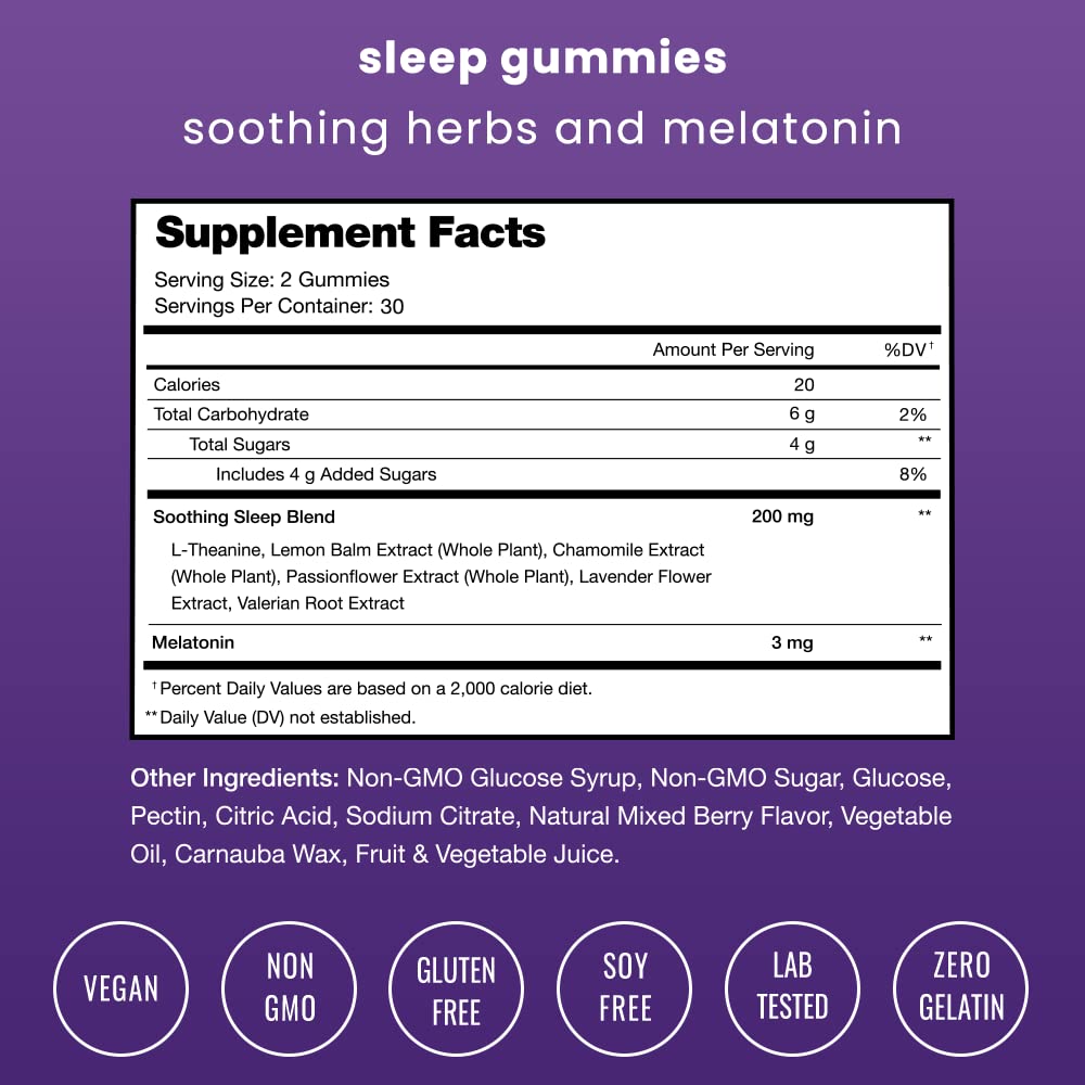 NutraChamps Sleep Gummies 450g open package with gummies visible