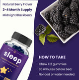 NutraChamps Sleep Gummies 450g side view showing ingredients