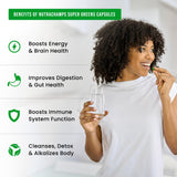 NutraChamps Super Greens Capsules label close-up