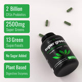 NutraChamps Super Greens Capsules with green background