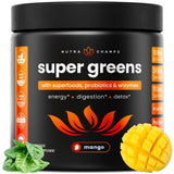 NutraChamps Super Greens Powder 340g front view