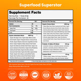 NutraChamps Super Greens Powder 340g on a kitchen counter