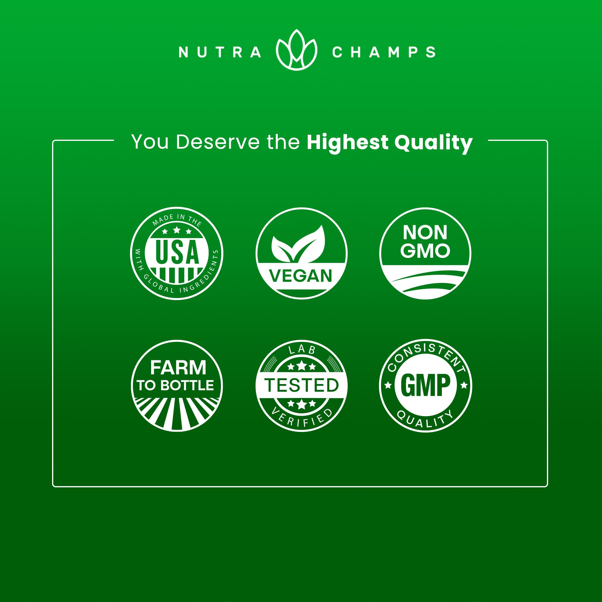 NutraChamps Super Greens Powder 590g on a kitchen counter
