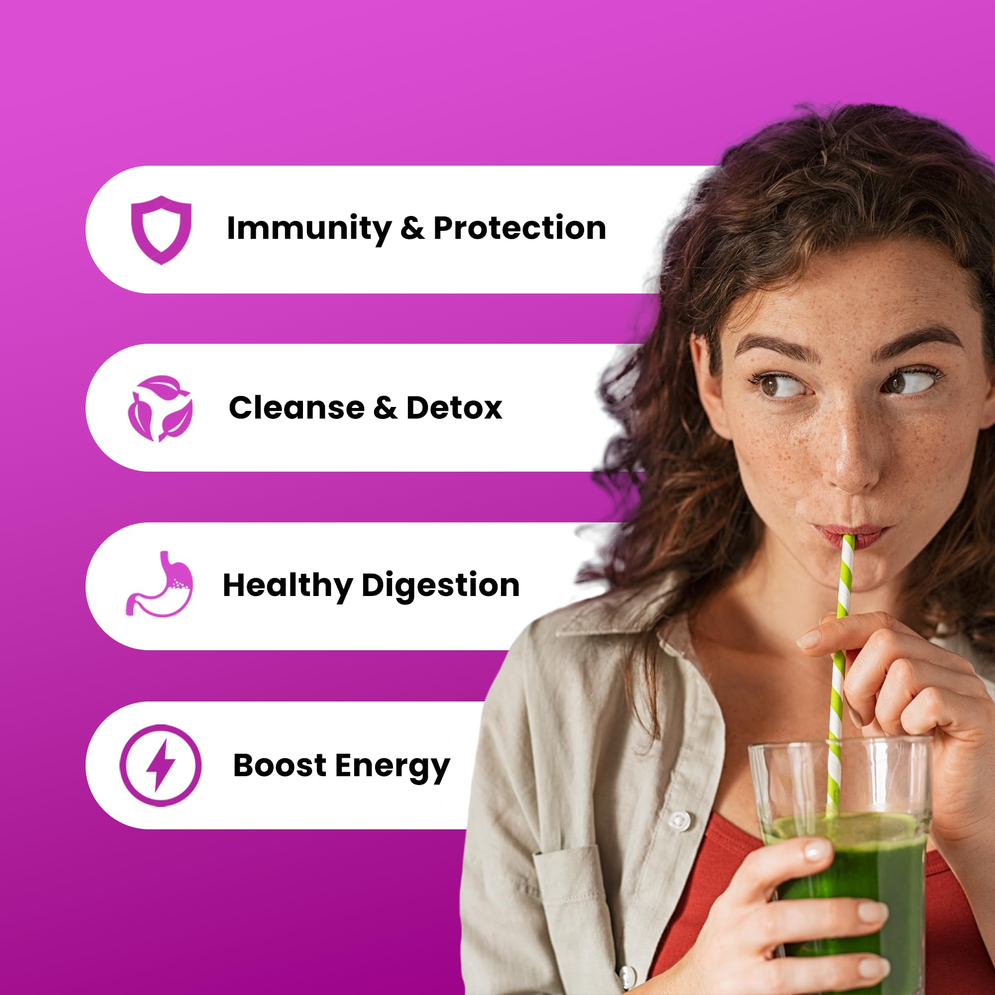 NutraChamps Super Greens Powder scooped into a glass of water