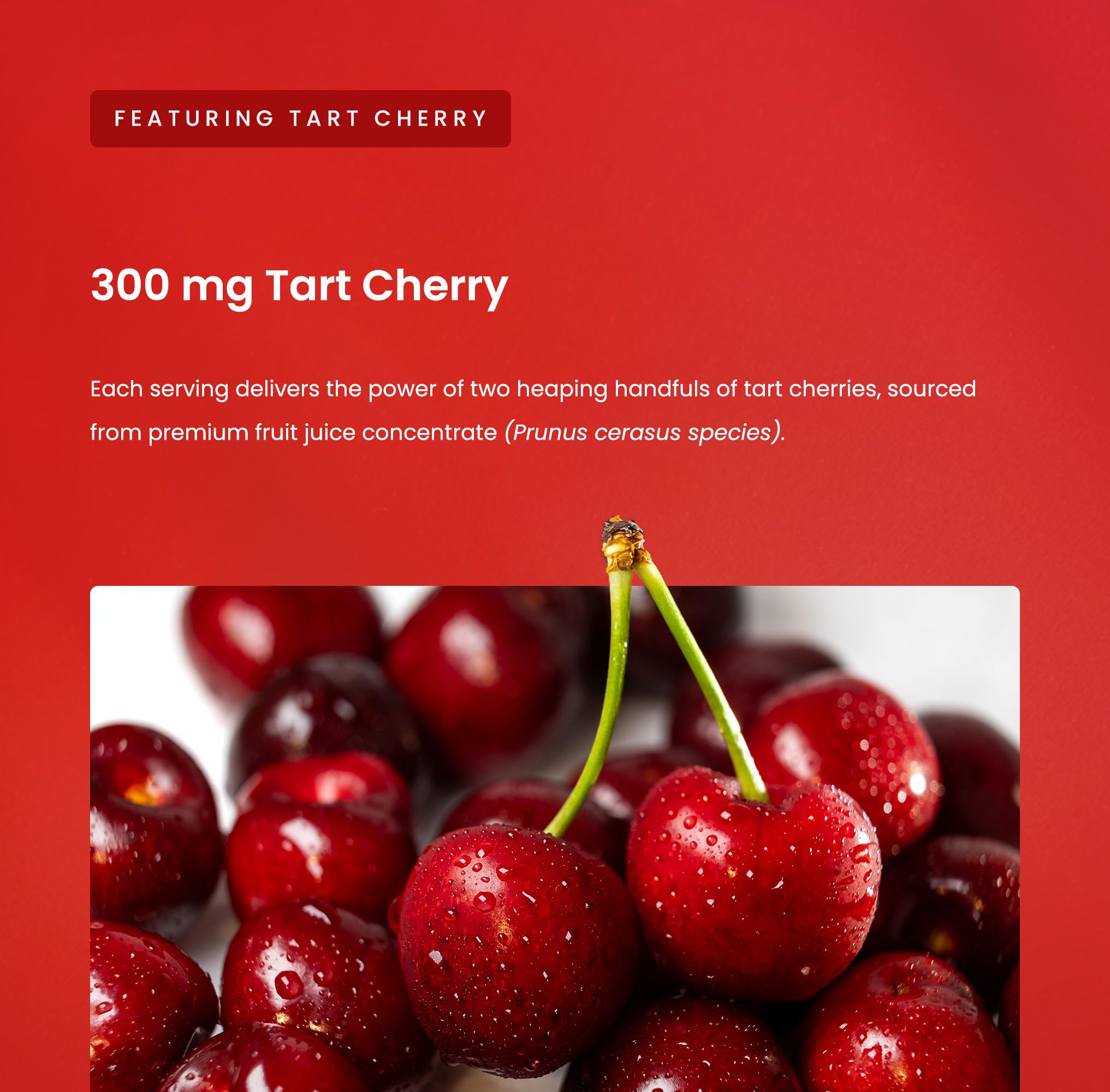 NutraChamps Tart Cherry Gummies nutritional information on packaging