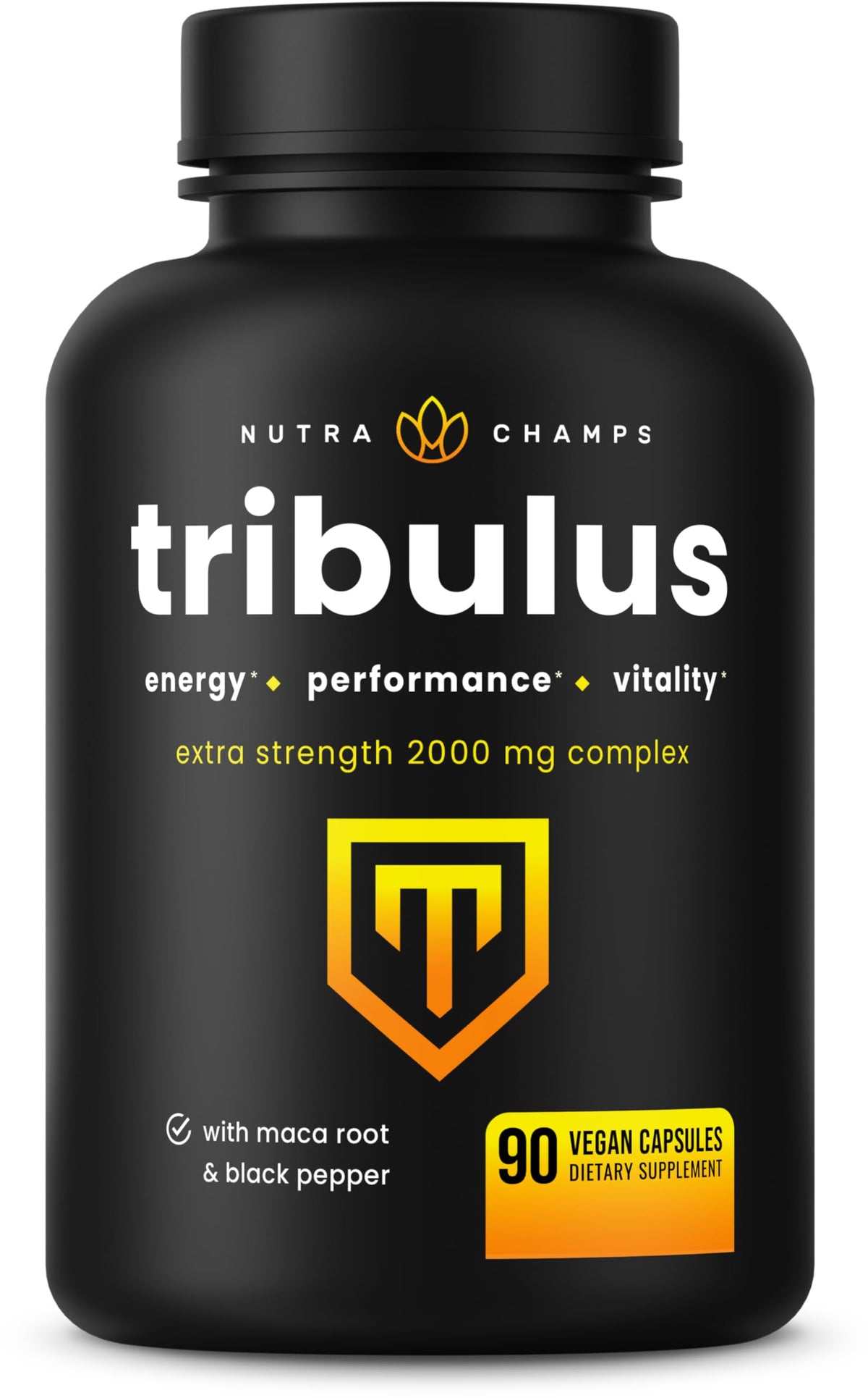 NutraChamps Tribulus supplement bottle front view