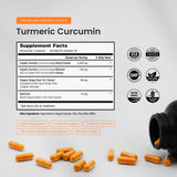 NutraChamps Turmeric Curcumin 1500mg supplement bottle with capsules