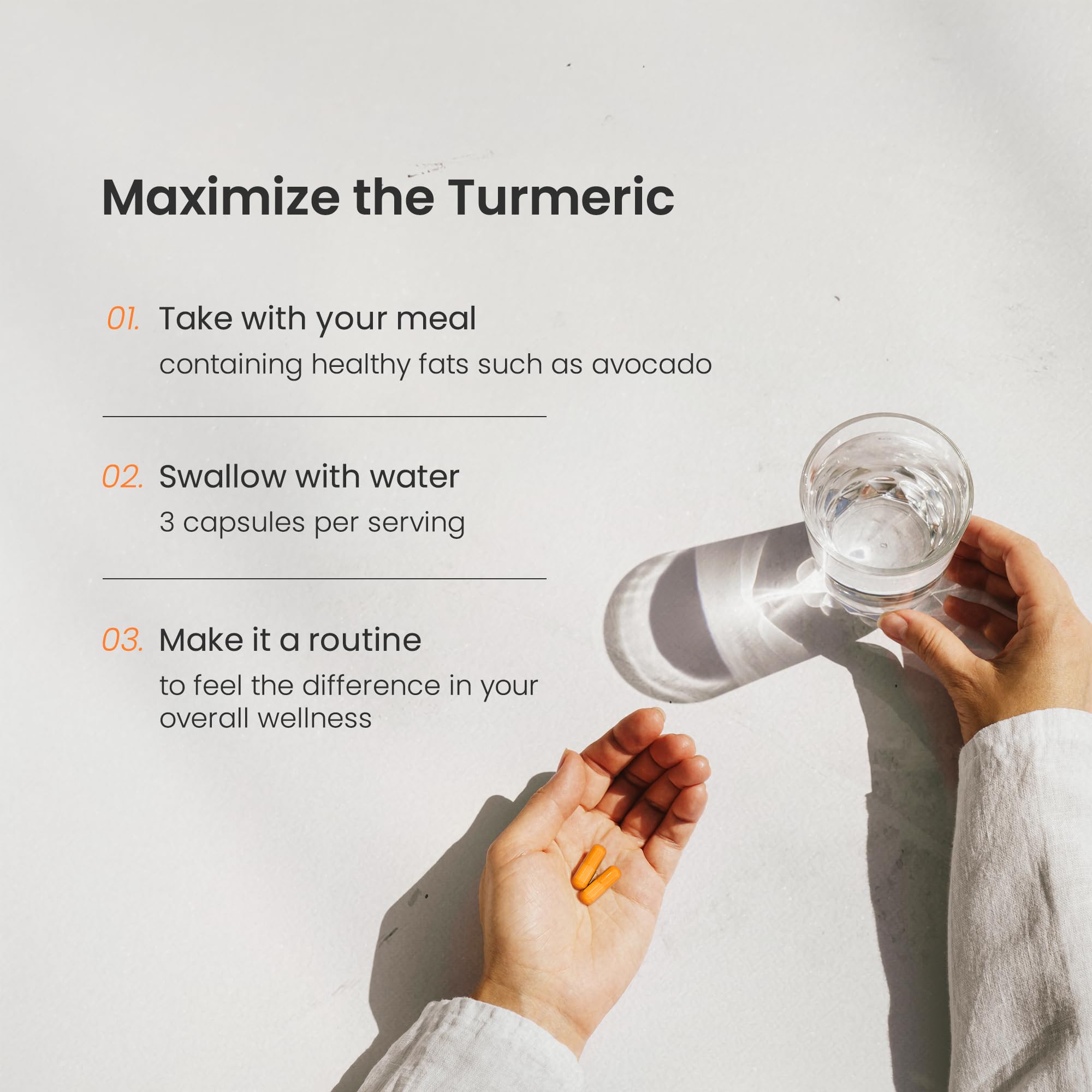 NutraChamps Turmeric Curcumin 1500mg supplement on a wooden table