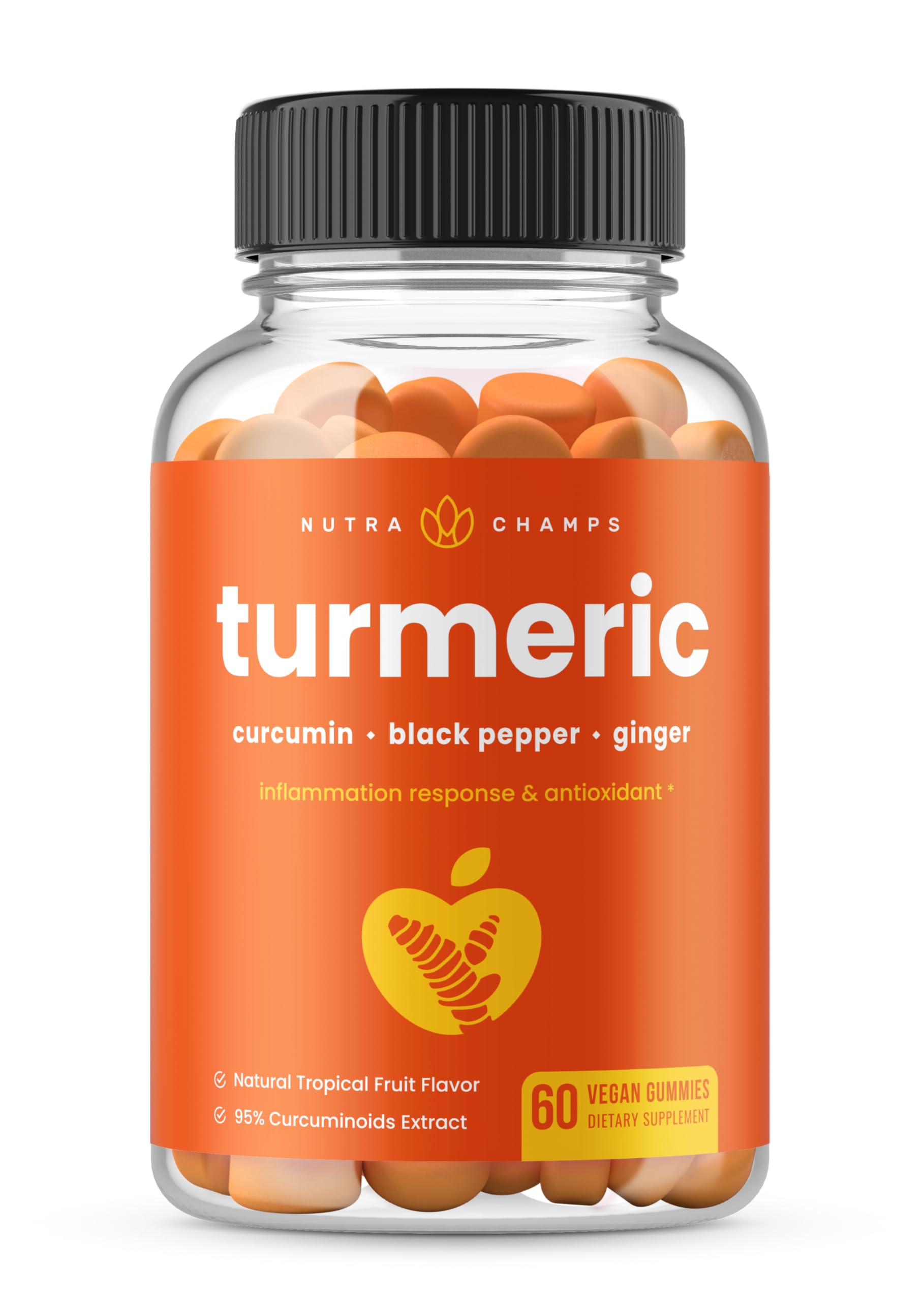 NutraChamps Turmeric Gummies 95% Curcumin front view